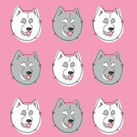 gelukkig puppy's voor afdrukken of stickers vector