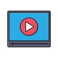 videospeler vectorillustratie op een background.premium kwaliteit symbolen.vector iconen voor concept en grafisch ontwerp. vector