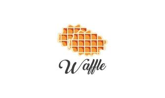 wafel toetje zoet voedsel bakkerij logo vector