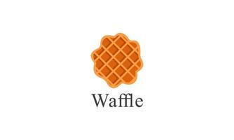 wafel toetje zoet voedsel bakkerij logo vector