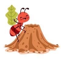 tekenfilm tekening van een mier vector