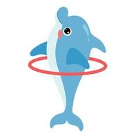 tekenfilm tekening van een dolfijn vector