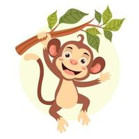 tekenfilm illustratie van een aap vector