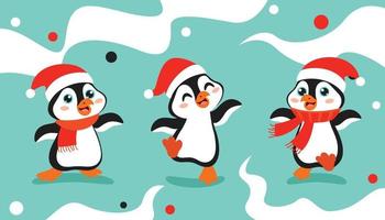 tekenfilm tekening van pinguïn karakter vector
