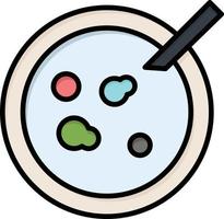 Petri schotel analyse medisch vlak kleur icoon vector icoon banier sjabloon