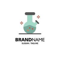 demo fles laboratorium toverdrank bedrijf logo sjabloon vlak kleur vector