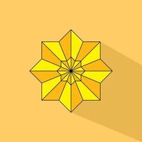 icoon 3d ster geel vector