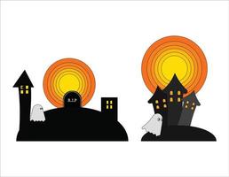 twee Scandinavisch halloween donker verschrikking vector