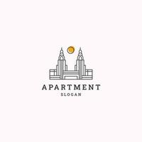appartement logo icoon vlak ontwerp sjabloon vector