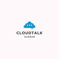 wolk praten logo icoon ontwerp sjabloon vector illustratie
