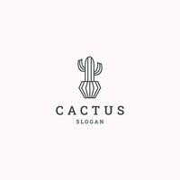 cactus logo pictogram ontwerpsjabloon vector