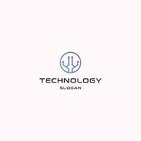 technologie logo icoon ontwerp sjabloon vector illustratie