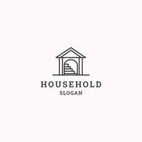 huis houden logo icoon ontwerp sjabloon vector