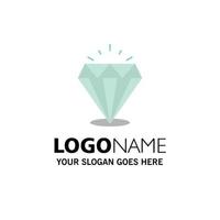 diamant schijnen duur steen bedrijf logo sjabloon vlak kleur