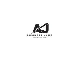 brief aj logo icoon, minimalistische aj logo brief ontwerp vector