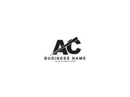 brief ac logo icoon, minimalistische ac logo brief ontwerp vector