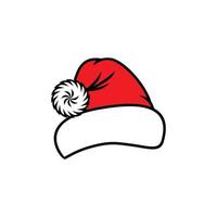 de kerstman claus hoed en baard. rood vrolijk Kerstmis kaart illustratie vector