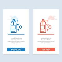 schoonmaak wasmiddel Product blauw en rood downloaden en kopen nu web widget kaart sjabloon vector