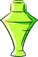 parfum in groen fles, illustratie, vector Aan wit achtergrond