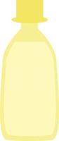 geel plastic fles, illustratie, vector, Aan een wit achtergrond. vector