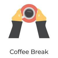 modieus koffie breken vector