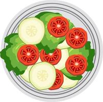 heerlijk salade ,illustratie, vector Aan wit achtergrond.