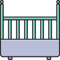 babybed vectorillustratie op een background.premium kwaliteit symbolen.vector pictogrammen voor concept en grafisch ontwerp. vector