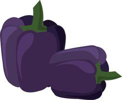 Purper peper, illustratie, vector Aan wit achtergrond.