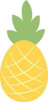 geel ananas, illustratie, vector Aan wit achtergrond.