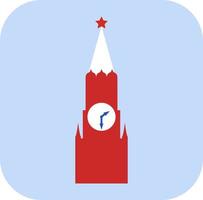 Russisch toren, illustratie, vector, Aan een wit achtergrond. vector