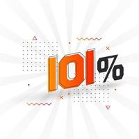 101 korting afzet banier Promotie. 101 procent verkoop promotionele ontwerp. vector