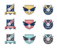 basketbal embleem realistisch reeks vector