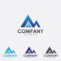 bedrijf logo ontwerp, m brief logo vector
