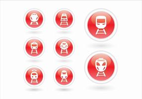 High speed rail TGV stads trein 3d pictogram vector