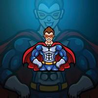superman gamer mascotte logo vector