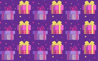 patroon met helder geschenk dozen. feestelijk achtergrond. Kerstmis achtergrond. valentijnsdag dag vector