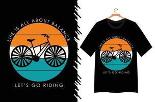 fiets illustratie voor t overhemd ontwerp vector