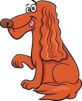 tekenfilm cocker spaniel hond grappig dier karakter vector