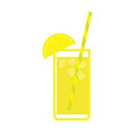een glas van vers citroen sap ontwerp, vector illustrator eps 10