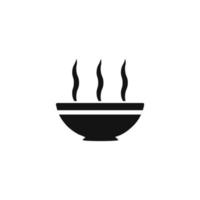 gemakkelijk vlak heet soep kom vector illustratie, geschikt voor voedsel verkoop logos enz