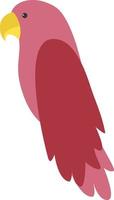 roze vogel, illustratie, vector Aan wit achtergrond.