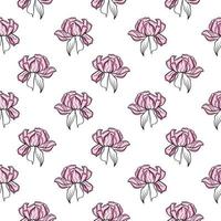 romantisch roze bloem ,naadloos patroon Aan wit achtergrond. vector