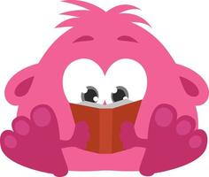 roze monster , illustratie, vector Aan wit achtergrond