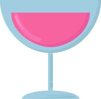 roze cocktail, illustratie, vector Aan wit achtergrond.