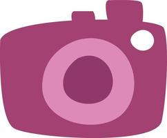 roze film camera, illustratie, vector, Aan een wit achtergrond. vector