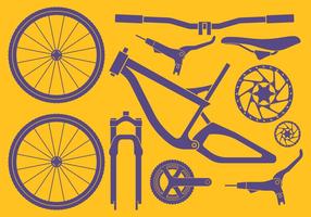 Fiets Accessoires Set vector