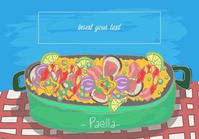 Paella Spaans Eten vector