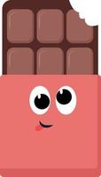chocola bar, illustratie, vector Aan wit achtergrond.