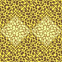 abstract luipaard huid mozaïek- naadloos patroon ontwerp. meetkundig dier huid eindeloos achtergrond. wijnoogst Jachtluipaard vacht behang. vector