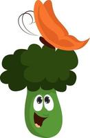 groen broccoli, illustratie, vector Aan wit achtergrond